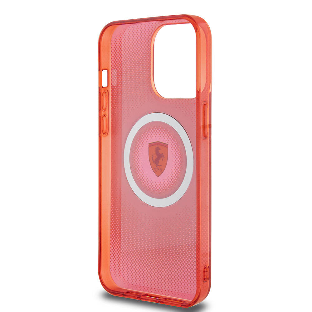 Ferrari iPhone 15 Pro Max Orjinal Lisanslı M-safe Şarj Özellikli Parçalanan Noktalar Desenli Kılıf Ferrari iPhone 15 Pro Max Orjinal Lisanslı M-safe Şarj Özellikli Parçalanan Noktalar Desenli Kılıf